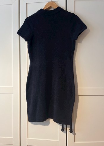 Boyner Siyah Kısa Kollu Midi Elbise - Görsel 3