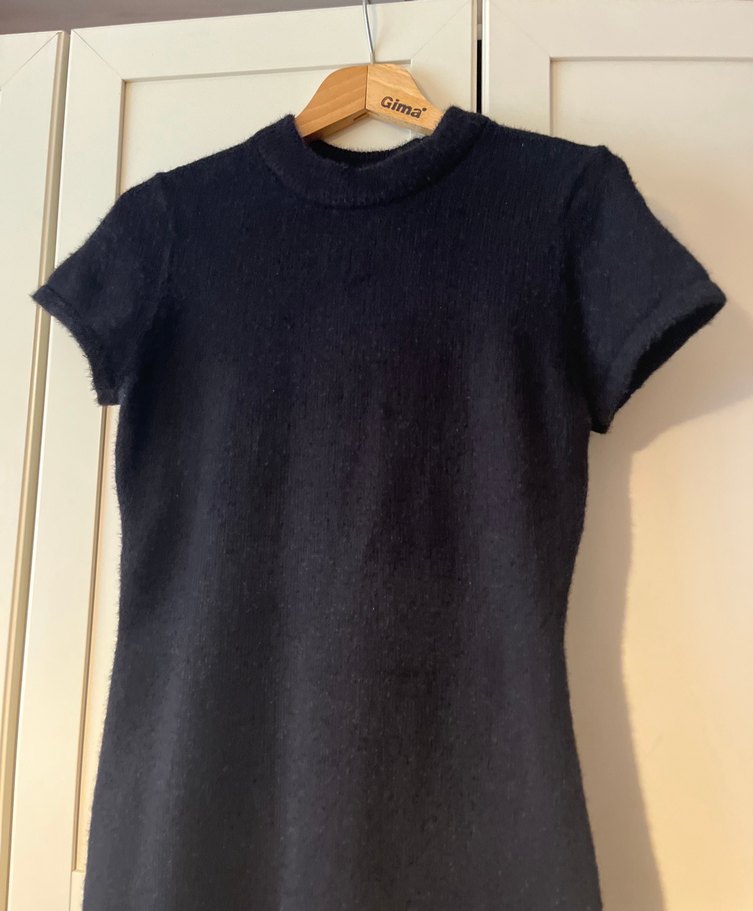 Boyner Siyah Kısa Kollu Midi Elbise - Görsel 2