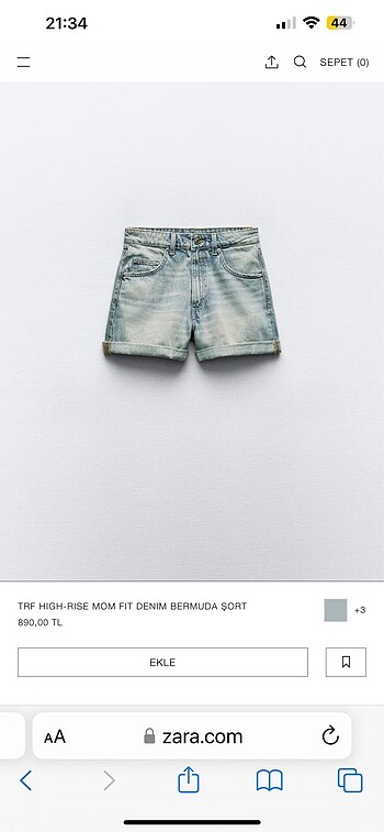 Zara Zara Denim Şort