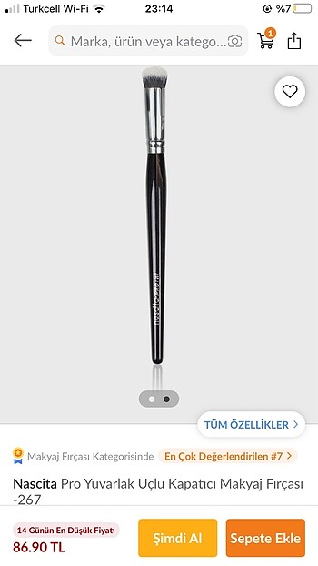  Beden Nascita Pro Makyaj Fırçası Seti + Kapatıcı Fırçası