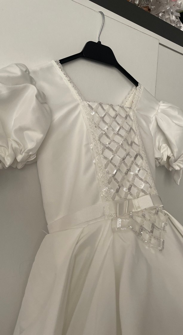 Prenses Kesim Beyaz Gelinlik - Görsel 2