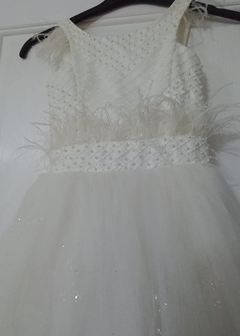 Beyaz Straplez Prenses Gelinlik - Görsel 3