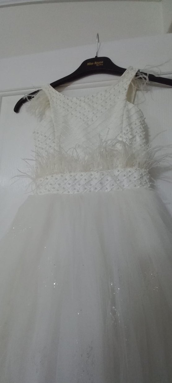 Beyaz Straplez Prenses Gelinlik - Görsel 3