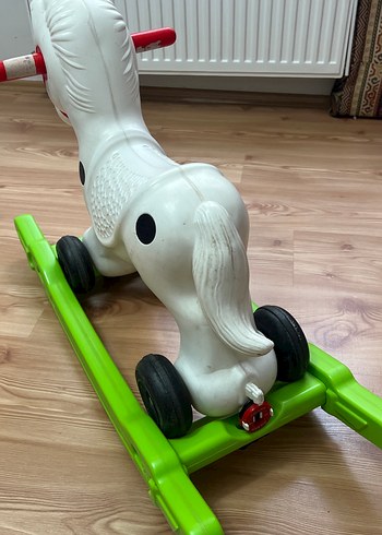 Beyaz ve Renkli Atlı Çocuk Oyuncağı - Görsel 4