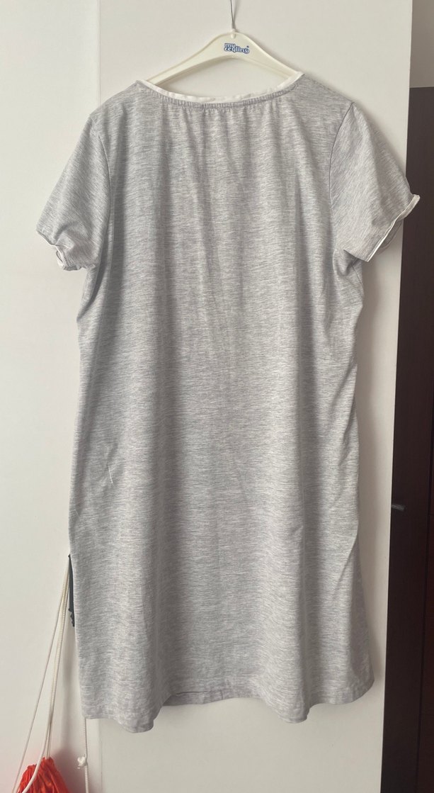 Gri Hamile ve Emzirme Gecelik - Görsel 4