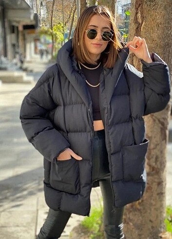 Oversize Şişme mont