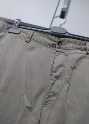 Bej Kemerli Erkek Keten Pantolon - Görsel 3