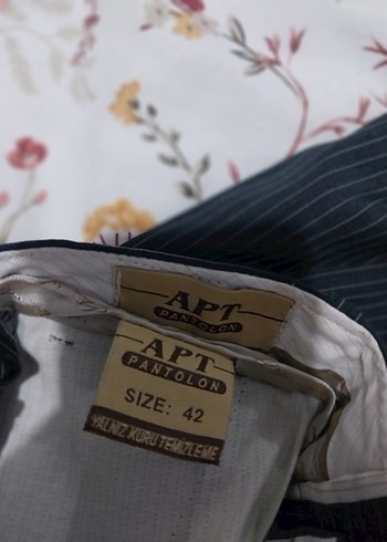 Gri Çizgili Pilili Midi Kumaş Erkek Pantolon - Görsel 4