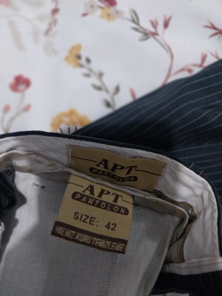 Gri Çizgili Pilili Midi Kumaş Erkek Pantolon - Görsel 4