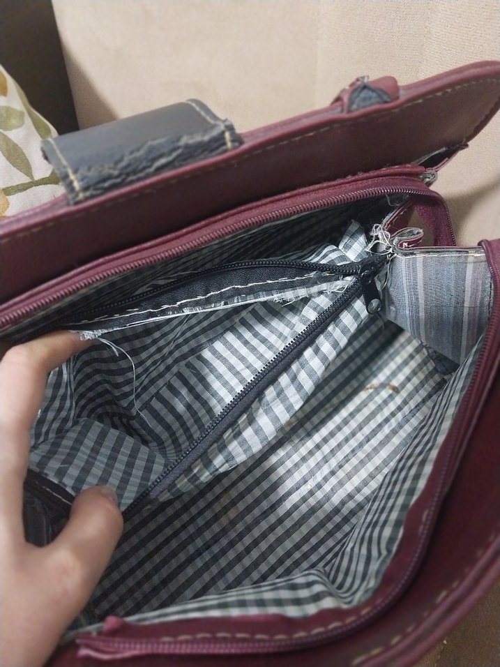 Bordo Yılan Desenli Deri Kadın Çanta - Görsel 5