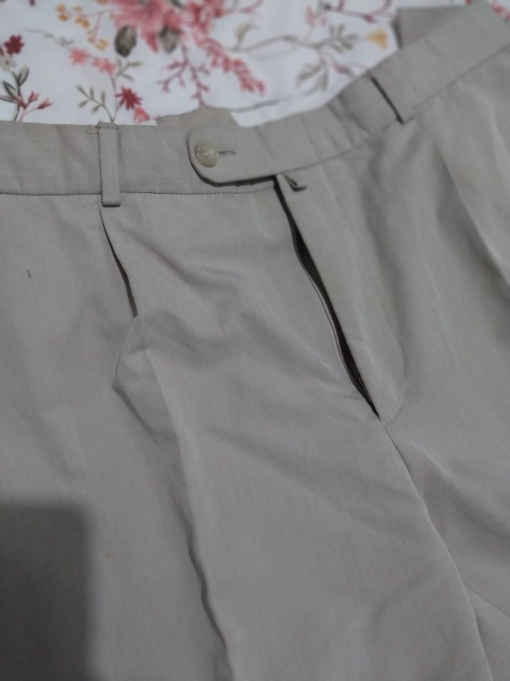 Bej Kemerli Erkek Keten Pantolon - Görsel 2