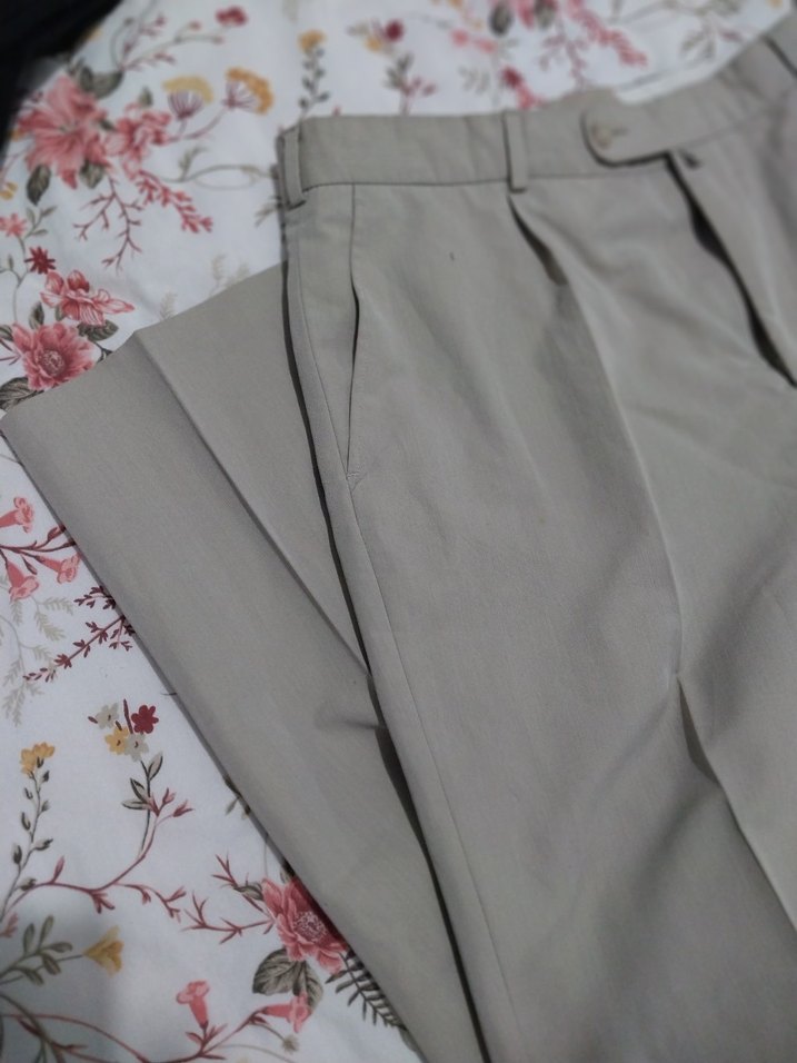 Bej Kemerli Erkek Keten Pantolon - Görsel 3