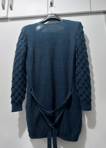 Örgü Desenli Lacivert Kadın Hırka - Görsel 2