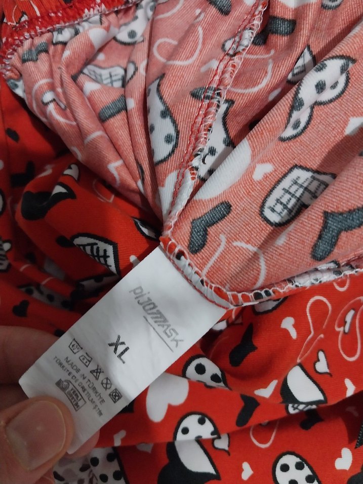 Renkli Kalp Desenli Rahat Kadın Pijama Altı - Görsel 4