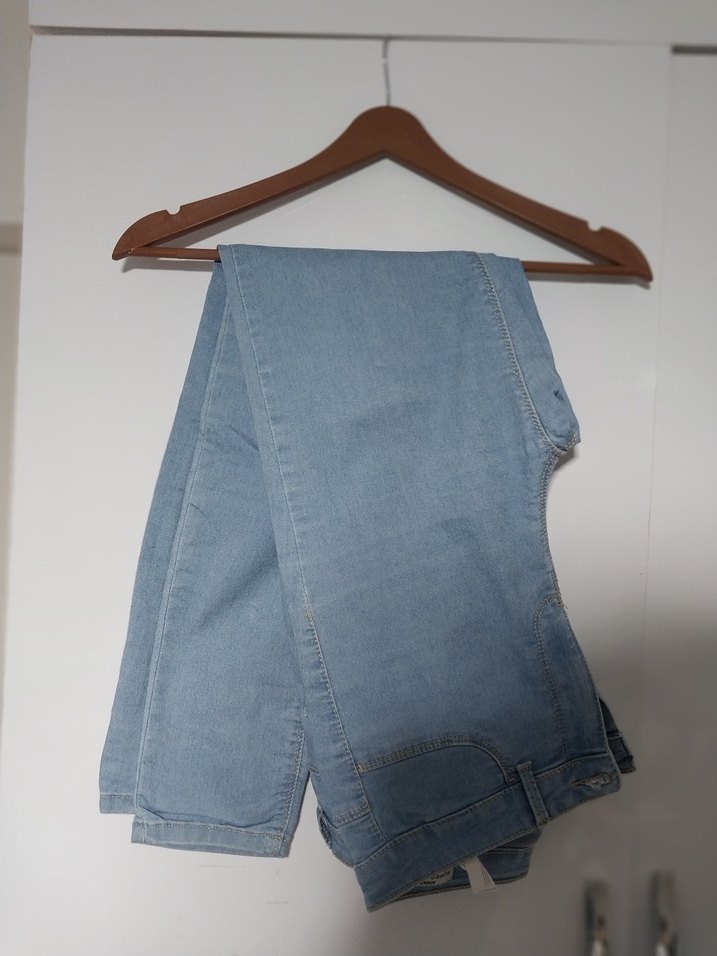 Pastel Mavi Kadın Denim Pantolon - Görsel 2