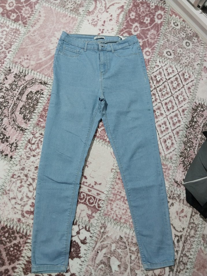 Pastel Mavi Kadın Denim Pantolon - Görsel 3