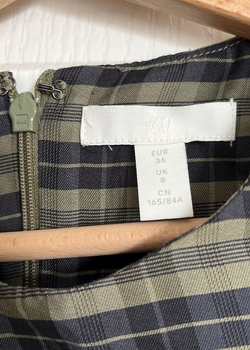 Yeşil Ekose Desenli Elbise - Görsel 2