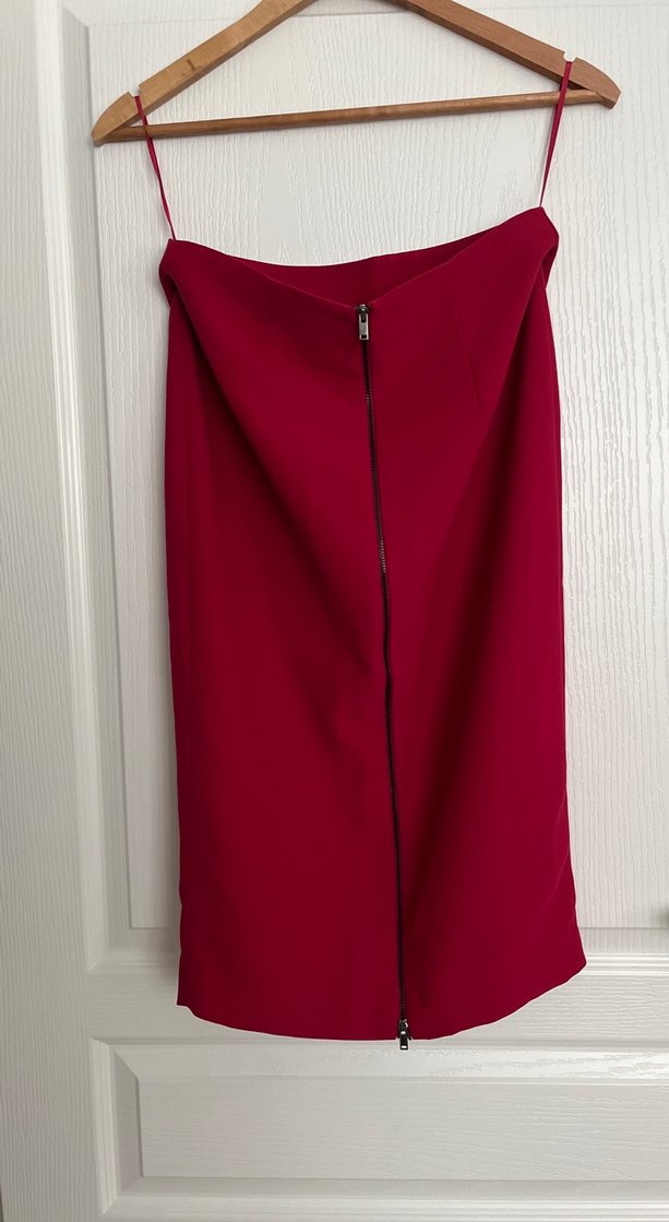 House of Camella marka Pembe Midi Etek - Görsel 2