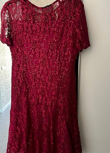 Fransa dan Abiye Puletli Elbise - Görsel 5