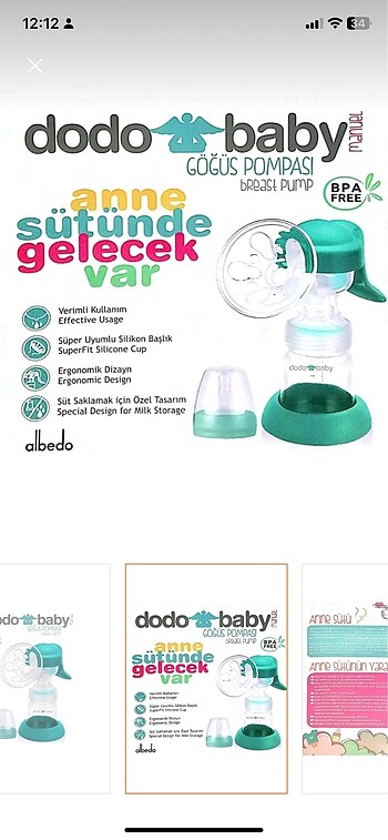  Beden Manuel süt pompası