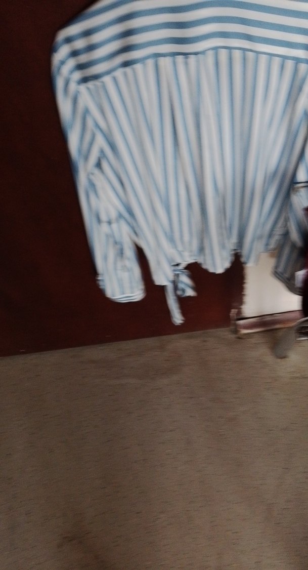 Mavi Çizgili Kadın Gömlek - Görsel 5