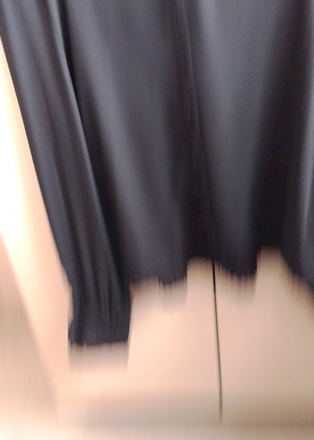 Uzun Kollu Siyah Dantelli Kadın Bluz - Görsel 6