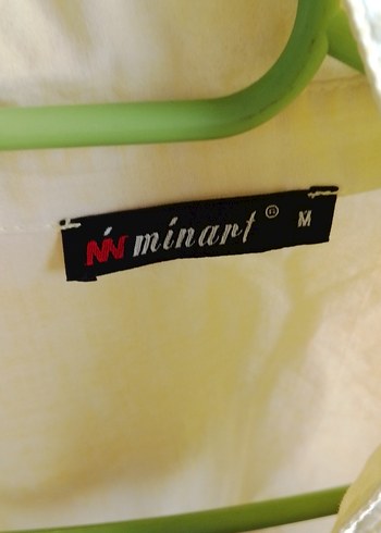 Düğmeli Sarı Keten Kadın Gömlek - Görsel 7