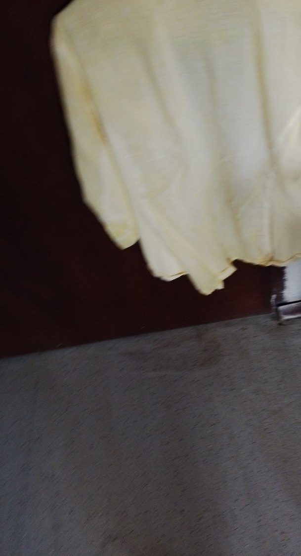 Düğmeli Sarı Keten Kadın Gömlek - Görsel 5