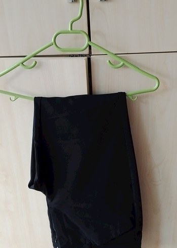 Siyah Kadın Normal Boy Kumaş Pantolon - Görsel 2