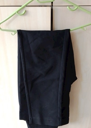 Siyah Kadın Normal Boy Kumaş Pantolon - Görsel 4