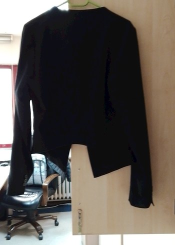 Siyah Düğmeli Kadın Blazer Ceket - Görsel 3