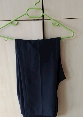 Siyah Kadın Normal Boy Kumaş Pantolon - Görsel 3