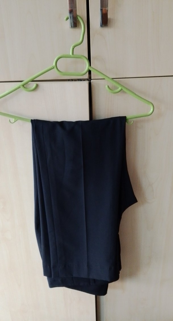 Siyah Kadın Normal Boy Kumaş Pantolon - Görsel 3