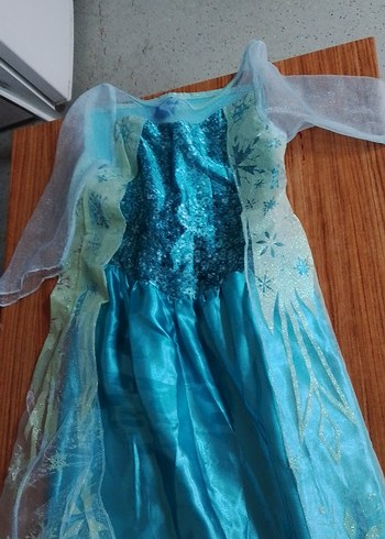 Mavi Drapeli Nakışlı Straplez Çocuk Kostümü - Görsel 5