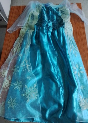 Mavi Drapeli Nakışlı Straplez Çocuk Kostümü - Görsel 2