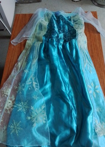 Mavi Drapeli Nakışlı Straplez Çocuk Kostümü - Görsel 3