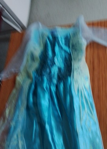 Mavi Drapeli Nakışlı Straplez Çocuk Kostümü - Görsel 6