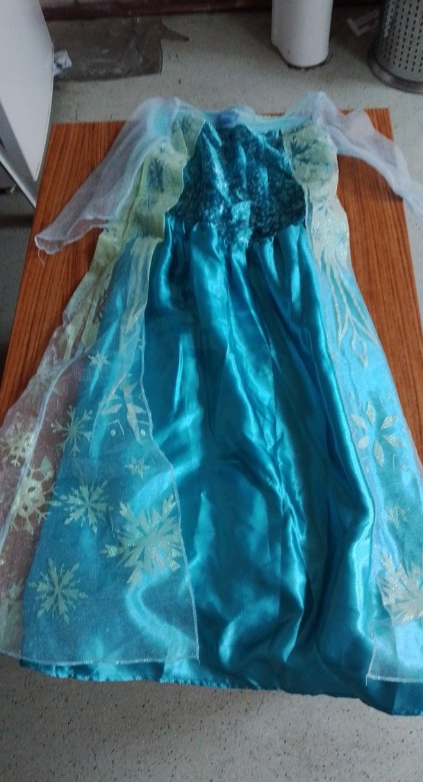 Mavi Drapeli Nakışlı Straplez Çocuk Kostümü - Görsel 2