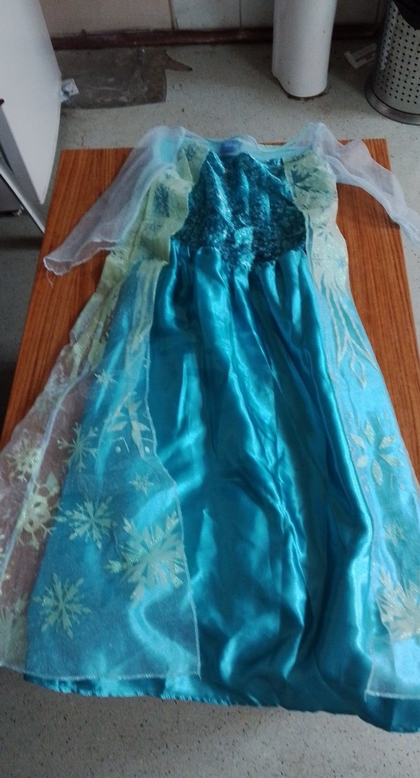 Mavi Drapeli Nakışlı Straplez Çocuk Kostümü - Görsel 3