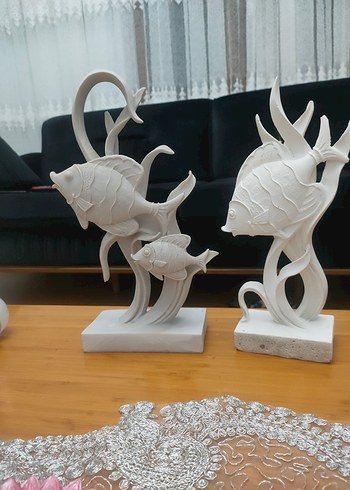 Beyaz Dekoratif Balık Figürleri - Görsel 5