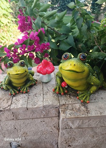 tavşan çift ve kurbağa ve yavrusu set - Görsel 5