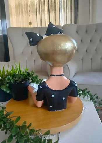 Puantiye Desenli Siyah Biblo - Görsel 6