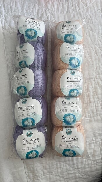 La mia pastel Cotton lila / ten el örgü ipi