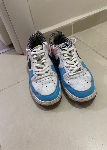 Nike Bağcıklı Mavi Pembe Air Force Spor Ayakkabı