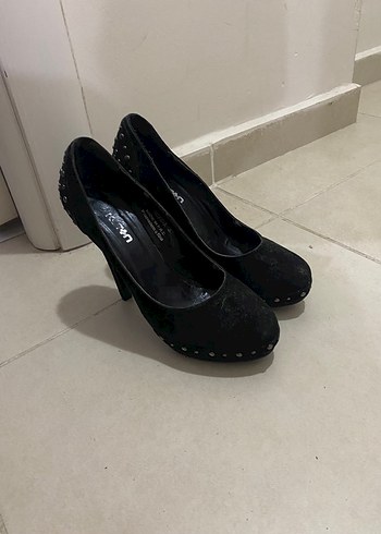 Siyah Gotik Platform Topuklu Kadın Ayakkabı - Görsel 2