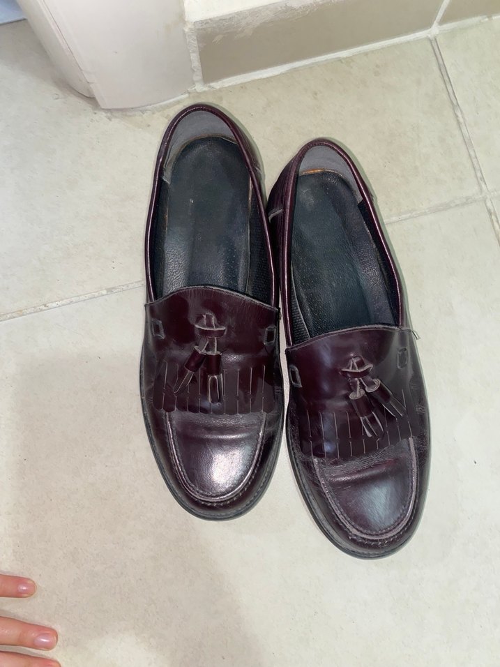 Bordo Deri Püsküllü Klasik Ayakkabı - Görsel 2