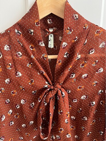 42 Beden Şifon vintage desen bluz