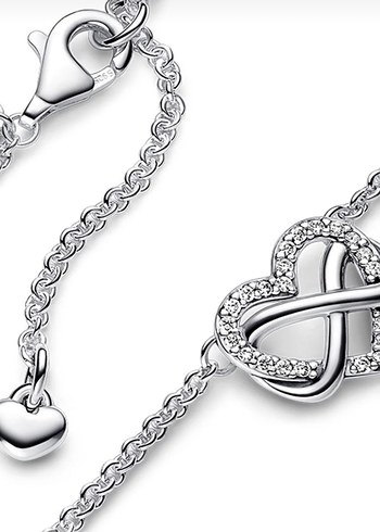 Pandora gümüş Renk Zincir Detaylı Kolye - Görsel 5