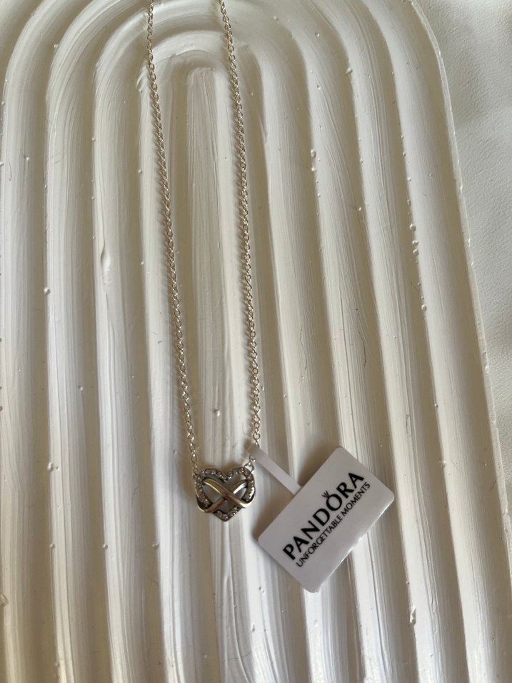 Pandora gümüş Renk Zincir Detaylı Kolye - Görsel 3