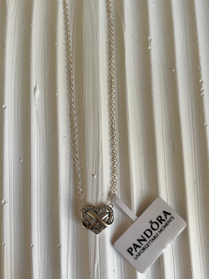 Pandora gümüş Renk Zincir Detaylı Kolye - Görsel 4